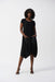 Joseph Ribkoff Style 251146 Black Silky Knit Midi Cocoon Dress
