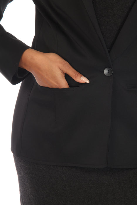 Joseph Ribkoff Black Single-Button Long Sleeve Blazer Jacket 233060