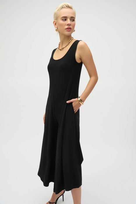 Joseph Ribkoff Sleeveless Cropped Wide Leg Jumpsuit 252056