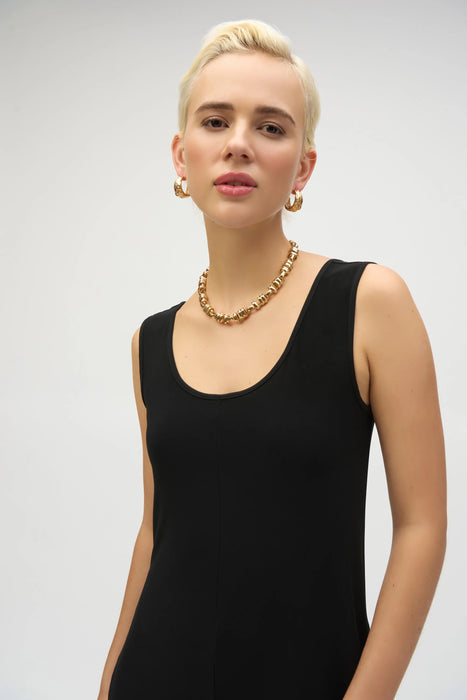 Joseph Ribkoff Sleeveless Cropped Wide Leg Jumpsuit 252056