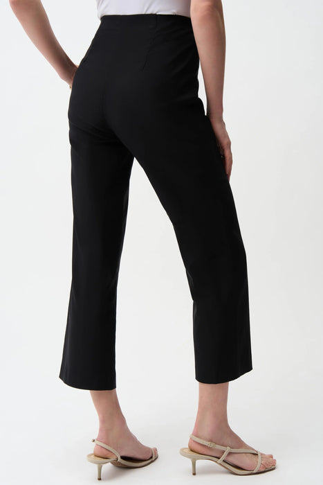Joseph Ribkoff Black Soft Micro Twill HIgh Waist Culotte Pants 261024