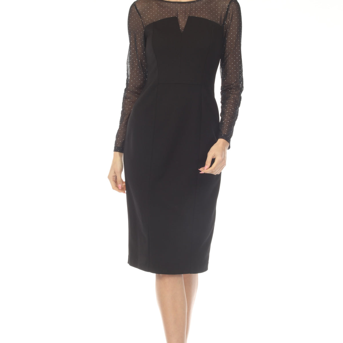 Buy Joseph Ribkoff Black Studded Mesh Yoke Sheath Dress 254085 AfterRetail Buy Joseph Ribkoff Black Studded Mesh Yoke Sheath Dress 254085 AfterRetail