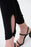 Joseph Ribkoff Black Twist Cutout Detail Pull On Cropped Leggings 231192 NEW