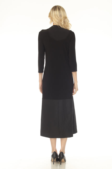 Joseph Ribkoff Black V-Neck 3/4 Sleeve Maxi Dress 254150