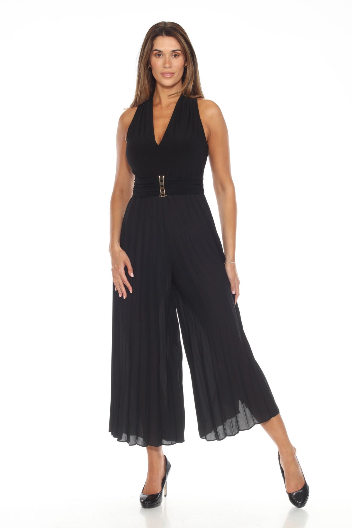 joseph-ribkoff-black-v-neck-