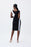 Joseph Ribkoff Black/Vanilla Color Block Cap Sleeve Sheath Dress 231111 NEW
