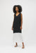 Joseph Ribkoff Style 252030 Black/Vanilla Color Block V-Neck Sleeveless Maxi Dress