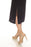 Joseph Ribkoff Black/Vanilla Contrast Trim Waist-Tie Button-Down Midi Shirt Dress 232239 NEW