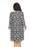 Joseph Ribkoff Black/Vanilla Geometric Print V-Neckline 3/4 Sleeves Shift Dress 231085 NEW