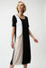 Joseph Ribkoff 261043 Black/Vanilla/Moonstone Color Block Cocoon Dress