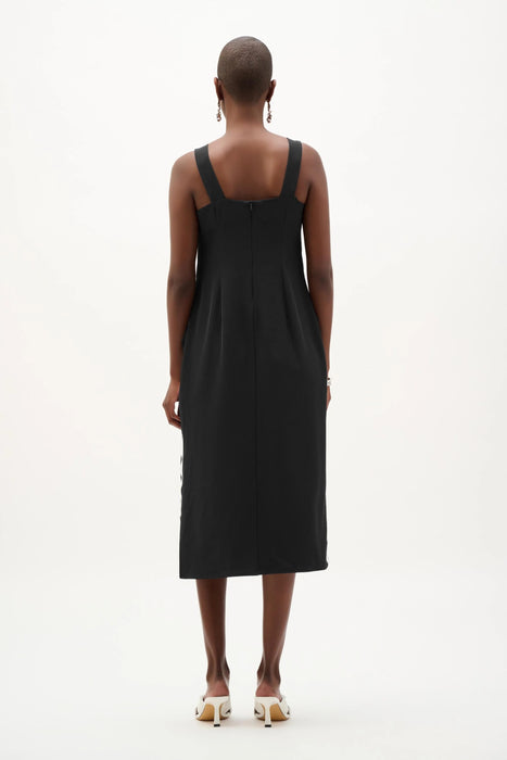 Joseph Ribkoff Contrast Trim Square Neck Midi Dress 262230