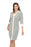 Joseph Ribkoff Black/White Striped Ruched Contrast Trim 3/4 Sleeves Shirt Dress 231181 NEW