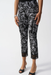 Joseph Ribkoff 251218 Black/White Tropical Print Cropped Pants