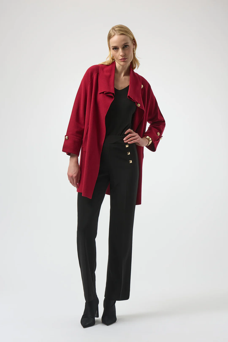 Joseph Ribkoff Black With Rivet Details Pull On Straight Pants 254099