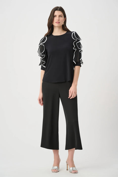 Joseph Ribkoff Woven Twill Pull-On Culotte Pants 261121