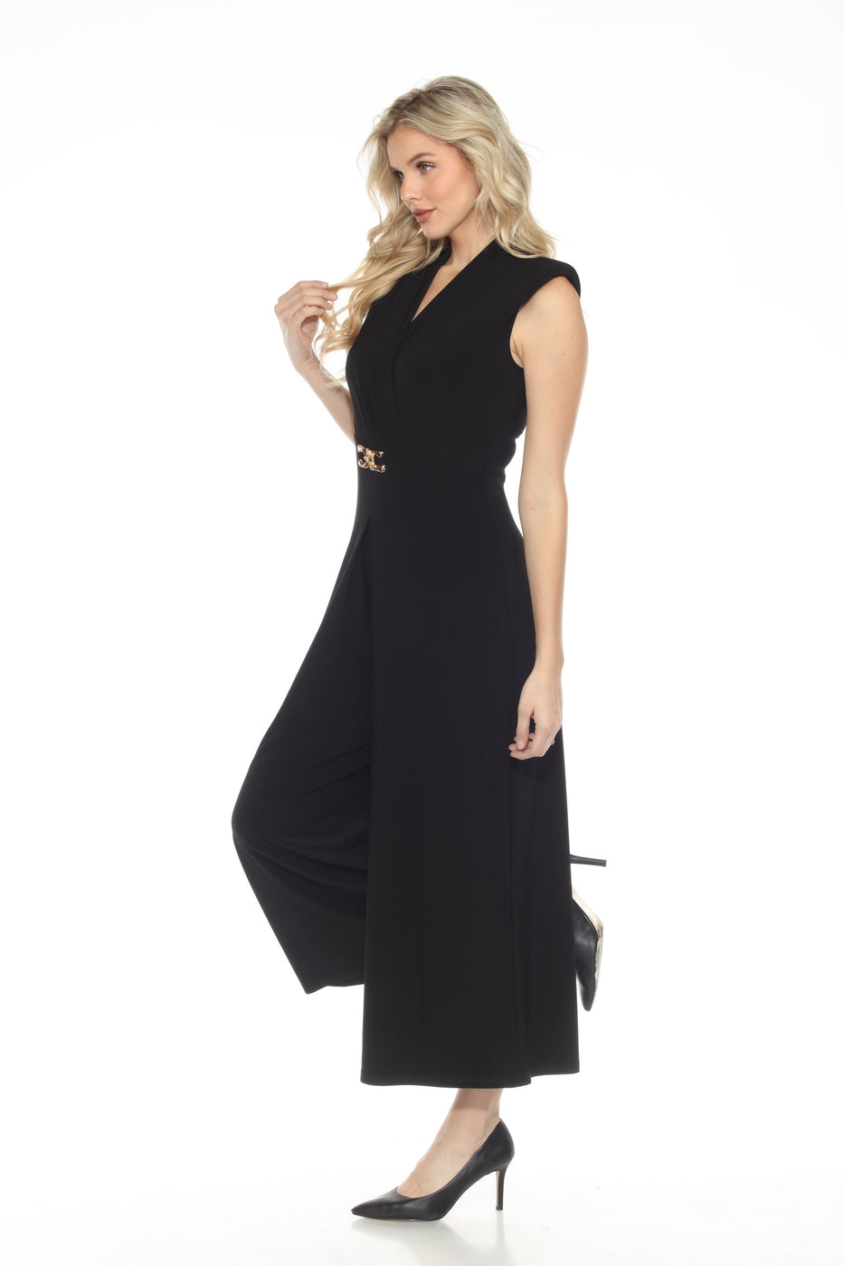 Joseph Ribkoff Wide Leg Jogger With Lurex Trim Cream
