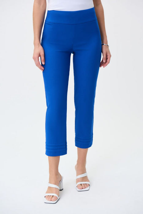 Joseph Ribkoff Style 231029 Blue Oasis Tiered Ankle Pull On Cropped Pants