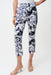 Joseph Ribkoff 261187 Blue/Vanilla Conversational Print Pull-On Crop Pants