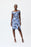 Joseph Ribkoff Style 232049 Blue/Vanilla Floral Print Off-Shoulder Sheath Dress