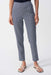Joseph Ribkoff Style 251099 Blue/White Geometric Jacquard Slim Ankle Pants