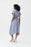 Joseph Ribkoff Blue/White Striped Belted Button-Down Hi-Low Midi Shirt Dress 232038 NEW