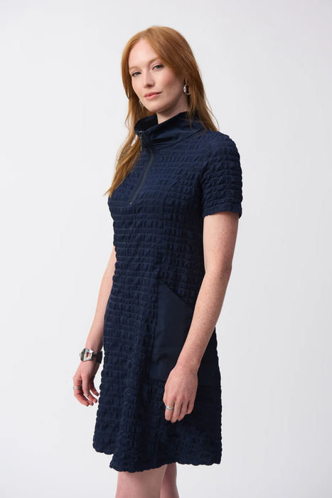 Joseph Ribkoff Bubble Jacquard A-Line Textured Dress 251084