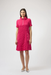 Joseph Ribkoff 251084 Geranium Bubble Jacquard A-Line Textured Dress