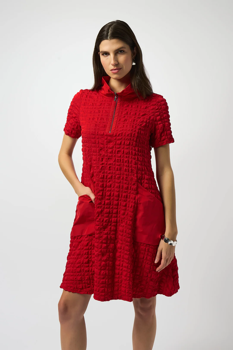 Joseph Ribkoff Bubble Jacquard A-Line Textured Dress 251084