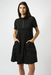 Joseph Ribkoff 251084 Black Bubble Jacquard A-Line Textured Dress