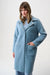 Joseph Ribkoff 261997 Chambray Pearl Trim Notched Collar Fitted Blazer Jacket