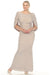 Joseph Ribkoff Style 251703 Champagne Pleated Draped Sleeve Evening Dress
