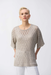 Joseph Ribkoff 251928 Champagne Sequined Dolman Sleeves Top