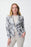 Joseph Ribkoff Style 231911 Champagne/Silver Butterfly Print Faux Suede Moto Jacket