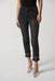 Joseph Ribkoff Style 233933 Charcoal Grey Denim Embellished Fish Net Cuff Slim Cropped Jeans