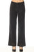 Woman wearing charcoal wash wide leg jeans with hem embellishments from Joseph Ribkoff