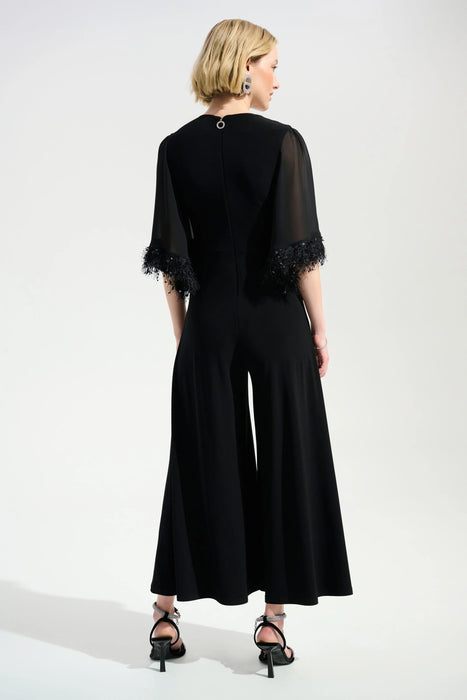 Joseph Ribkoff Chiffon Sleeves Wide Leg Jumpsuit 261761