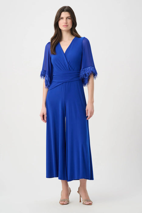 Joseph Ribkoff Chiffon Sleeves Wide Leg Jumpsuit 261761