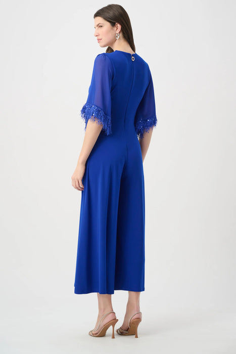 Joseph Ribkoff Chiffon Sleeves Wide Leg Jumpsuit 261761