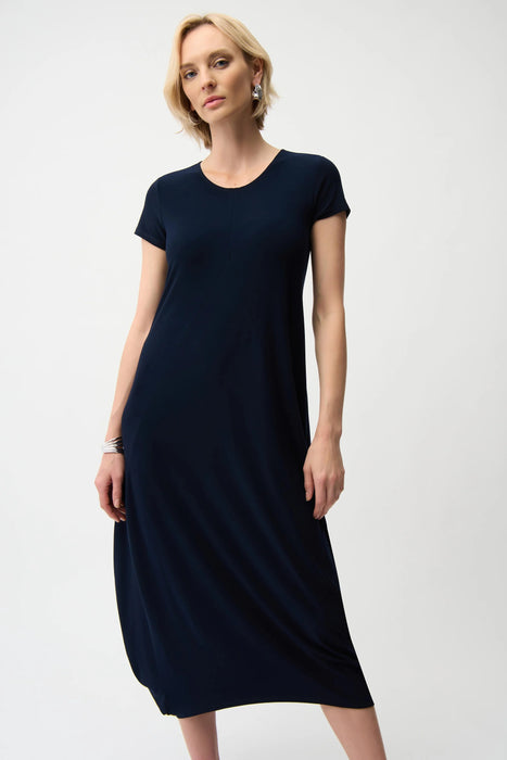 Joseph Ribkoff Scoop Neckline Midi Cocoon Dress 261259