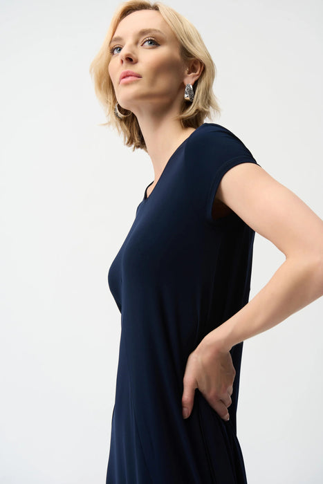 Joseph Ribkoff Scoop Neckline Midi Cocoon Dress 261259