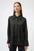 Joseph Ribkoff 254926 Black Collared Front-Button Long Sleeve Top