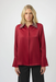 Joseph Ribkoff 254926 Deep Cherry Collared Front-Button Long Sleeve Top