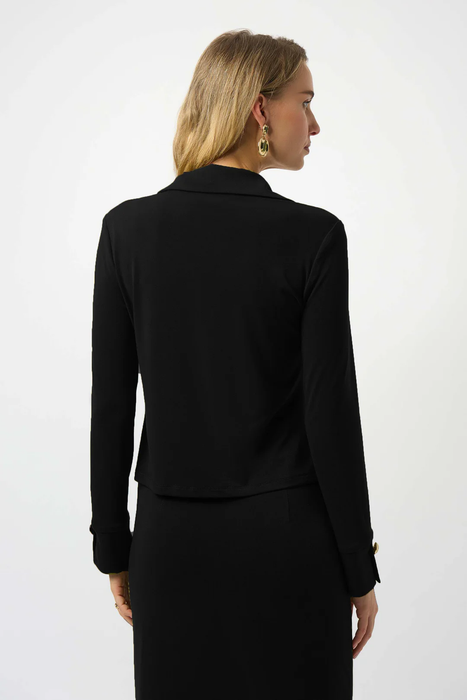 Joseph Ribkoff Collared V-Neck Long Sleeves Fitted Top 253258