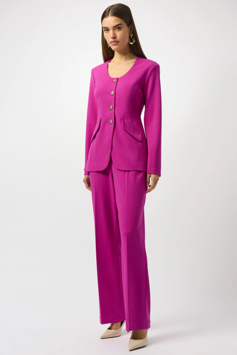 Joseph Ribkoff Pleated Pull On Wide Leg Trouser Pant 253296