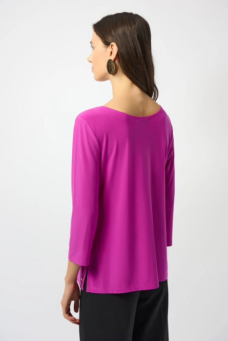 Joseph Ribkoff Scoop Neck 3/4 Sleeve Relaxed Top 253945