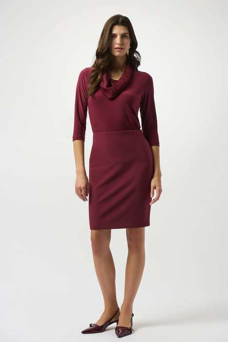 Joseph Ribkoff Cowl Neck 3/4 Sleeve Fitted Top 253211