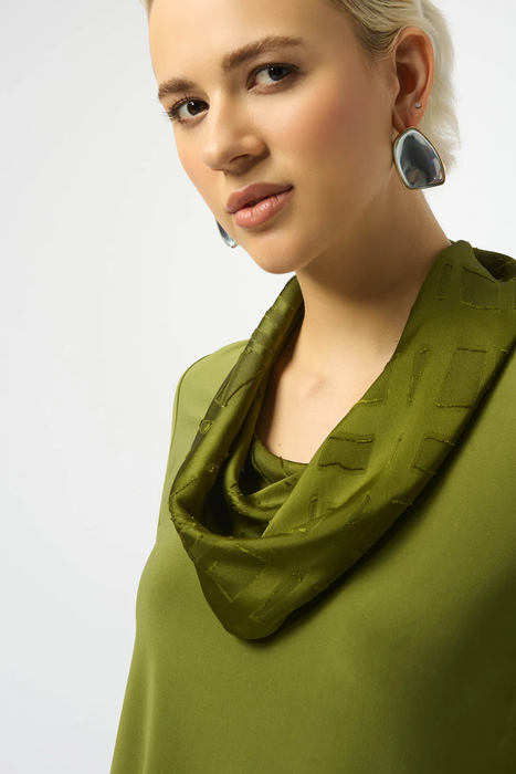 Joseph Ribkoff Cowl Neck 3/4 Sleeve Fitted Top 253211
