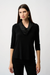 Joseph Ribkoff 253211 Black Cowl Neck 3/4 Sleeve Fitted Top