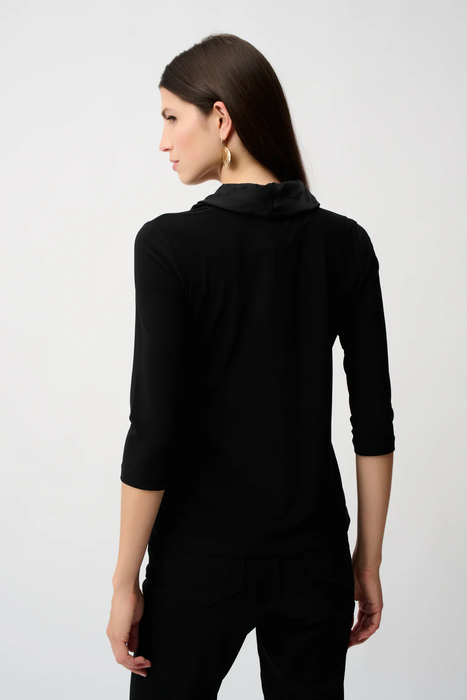 Joseph Ribkoff Cowl Neck 3/4 Sleeve Fitted Top 253211