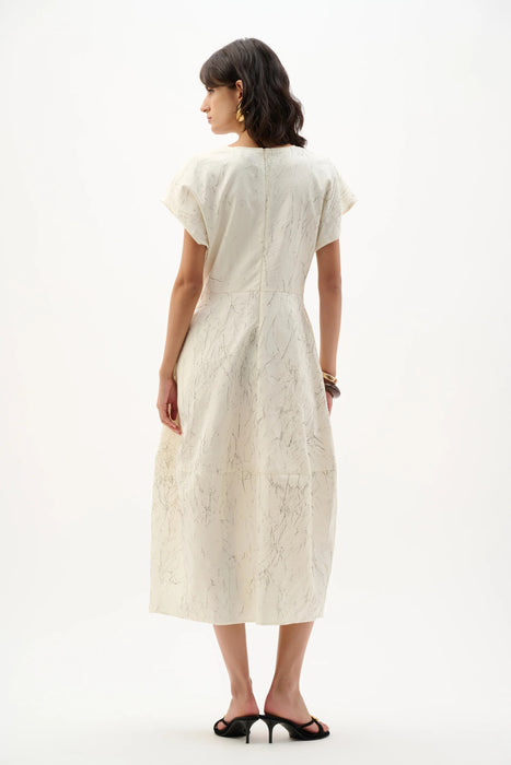 Joseph Ribkoff Cream Novelty Abstract Print Cocoon Dress 262116
